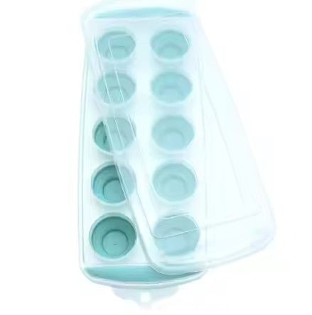 10 - Grid Silicone Ice Cube Tray with Lid - XUANMAN