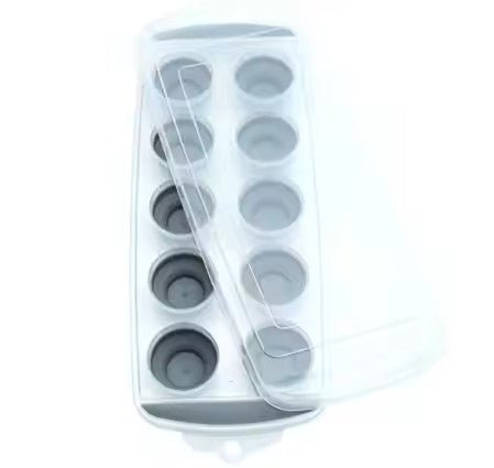 10 - Grid Silicone Ice Cube Tray with Lid - XUANMAN