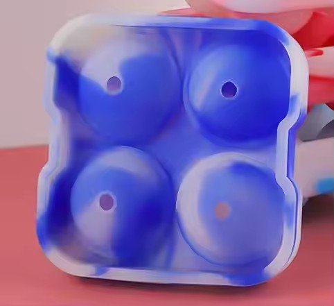 4 - Grid Round Ice Tray, Silicone Ice Ball Maker - XUANMAN