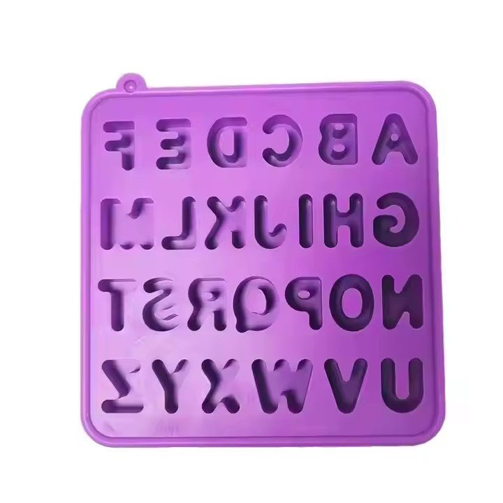 Alphabet Ice Cube Tray, Silicone, 26 - Grids - XUANMAN