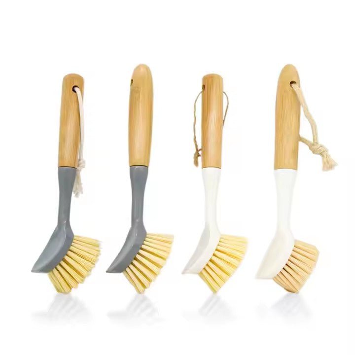 Bamboo Handle Cleaning Brush Set - XUANMAN