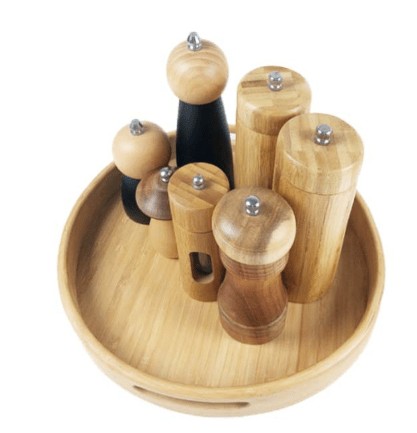 Bamboo Rotating Storage Tray - XUANMAN