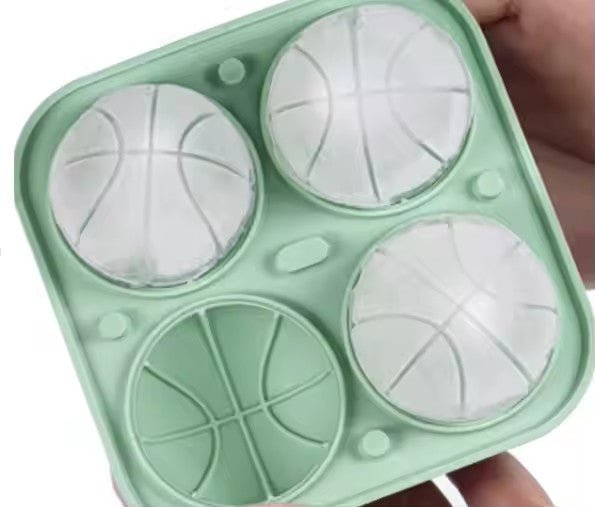 Basketball Shape Silicone Ice Ball Maker, 4 - Grid - XUANMAN
