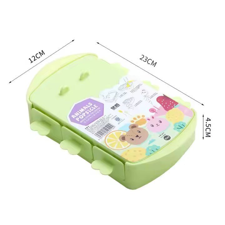 Cartoon Silicone Ice Cube Tray with PP Lid, 6 - Grid - XUANMAN