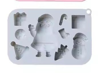 Christmas Santa Silicone Ice Cube Tray, 8 - Grid - XUANMAN