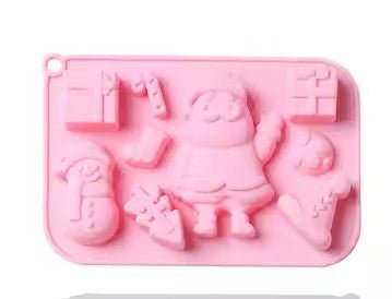 Christmas Santa Silicone Ice Cube Tray, 8 - Grid - XUANMAN