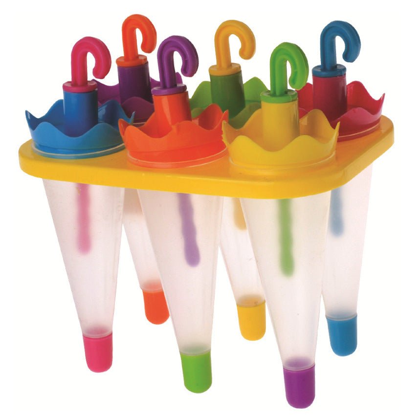 Colorful Umbrella Ice Pop Mold, 6 - Grid - XUANMAN