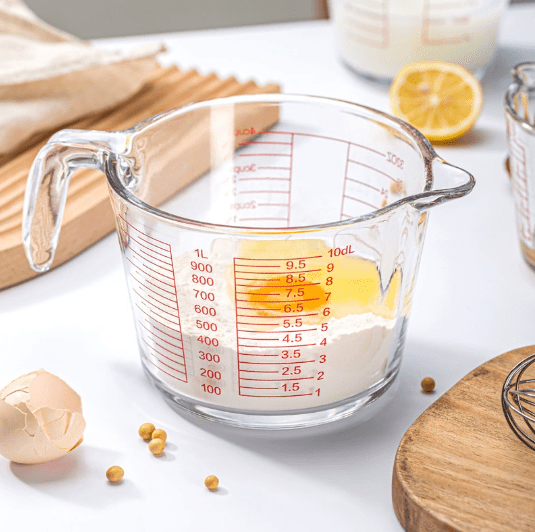 Glass Measuring Cup with Handle, Heat Resistant - XUANMAN