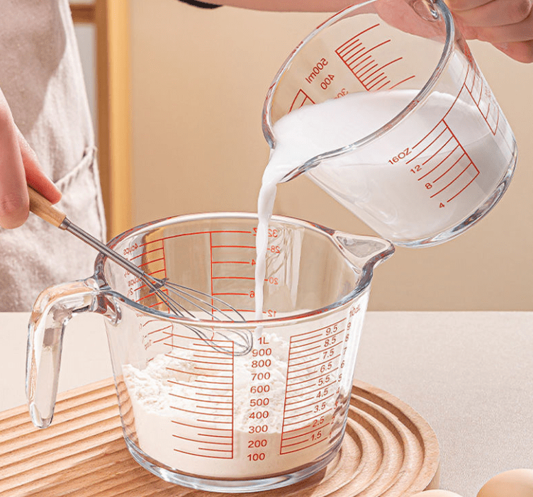 Glass Measuring Cup with Handle, Heat Resistant - XUANMAN