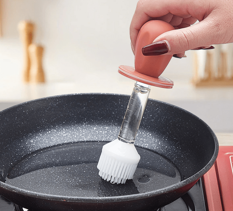 Glass Oil Bottle with Silicone Brush for Cooking - XUANMAN