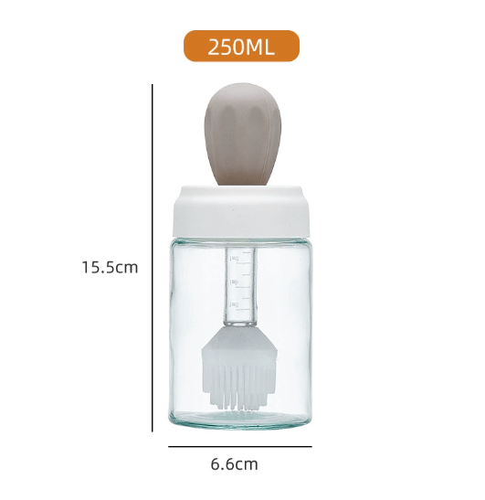 Glass Oil Bottle with Silicone Brush for Cooking - XUANMAN