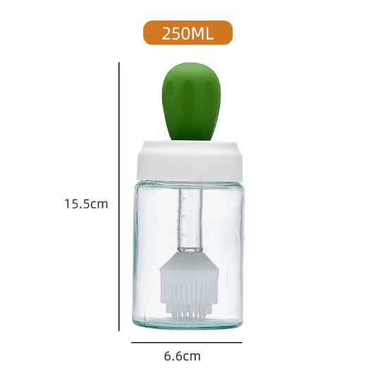 Glass Oil Bottle with Silicone Brush for Cooking - XUANMAN