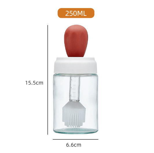Glass Oil Bottle with Silicone Brush for Cooking - XUANMAN