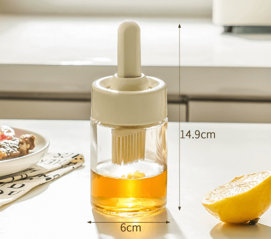 Glass Oil Dispenser Bottle with Silicone Brush - XUANMAN
