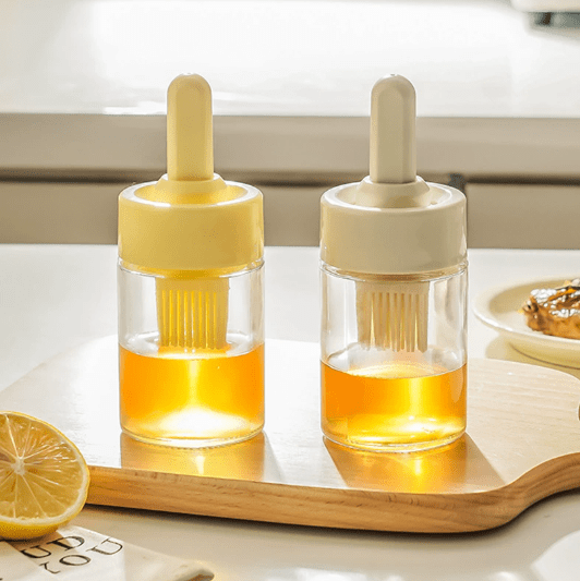 Glass Oil Dispenser Bottle with Silicone Brush - XUANMAN