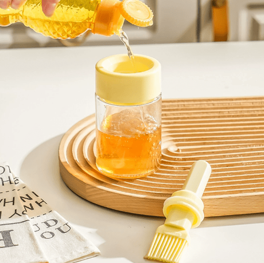 Glass Oil Dispenser Bottle with Silicone Brush - XUANMAN