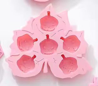 Halloween Pumpkin Silicone Ice Cube Tray, 6 Grids - XUANMAN