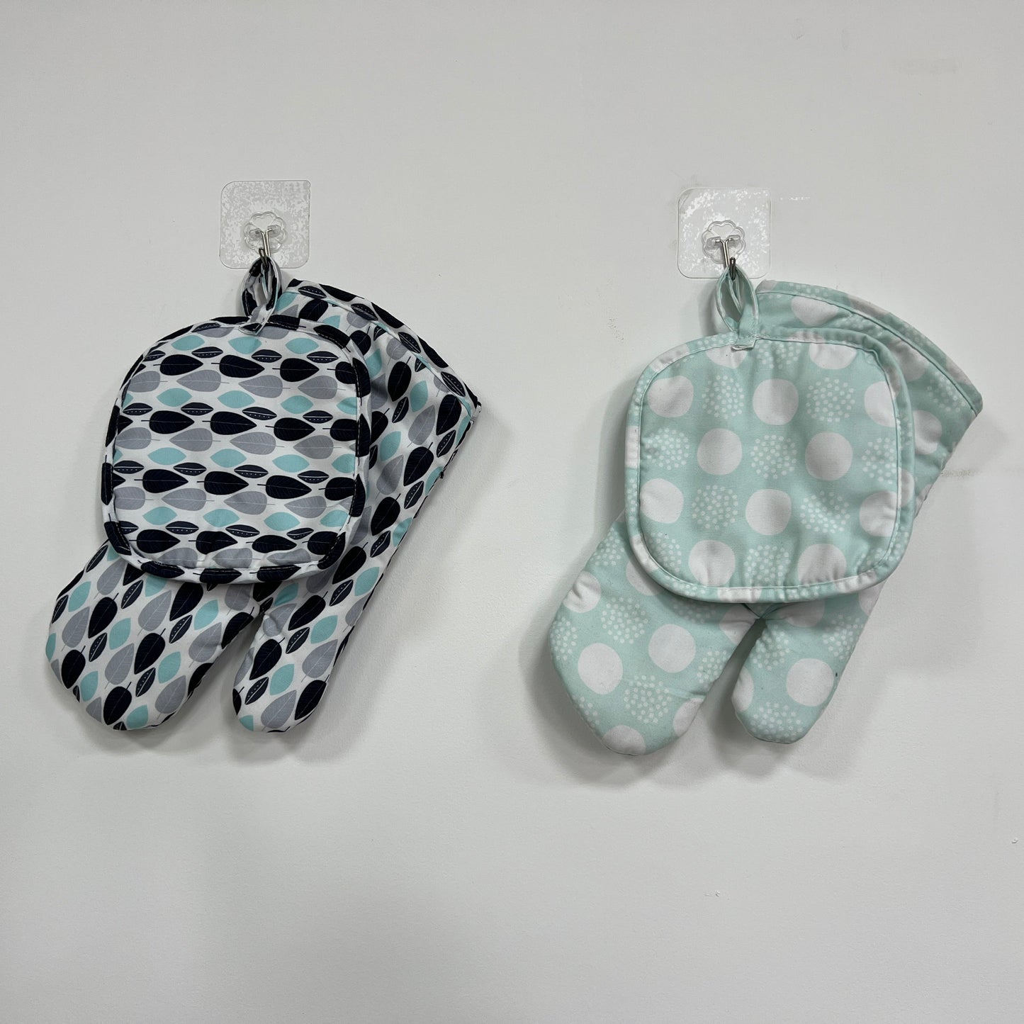 Kitchen Oven Mitt and Pot Holder Set, Heat Resistant - XUANMAN