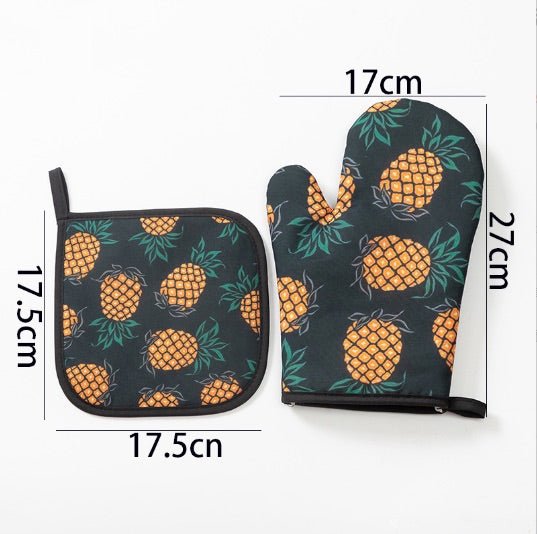 Kitchen Oven Mitt and Pot Holder Set, Heat Resistant - XUANMAN