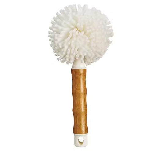 Microfiber Cleaning Brush, Bamboo Handle - XUANMAN