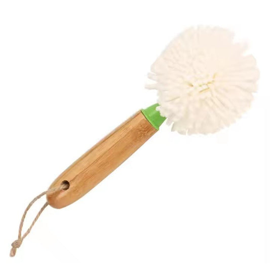 Microfiber Cleaning Brush, Short Handle Bamboo - XUANMAN