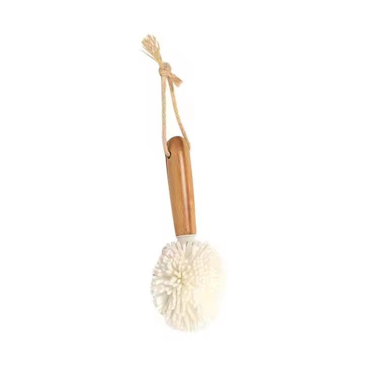 Microfiber Cleaning Brush, Short Handle Bamboo - XUANMAN