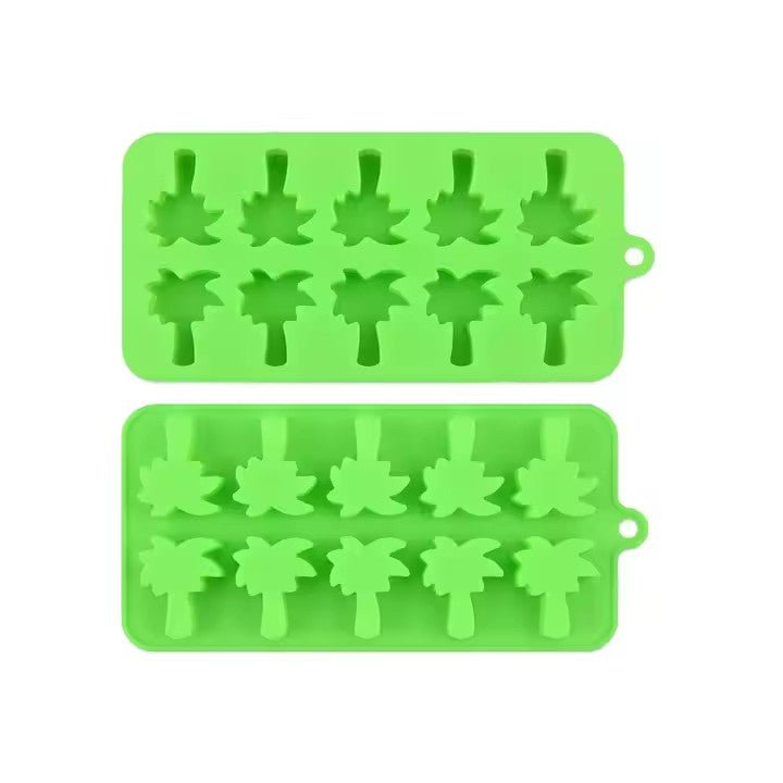 Palm Tree Silicone Ice Cube Tray, 10 - Grid - XUANMAN