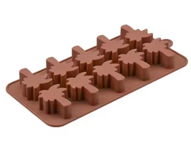 Palm Tree Silicone Ice Cube Tray, 10 - Grid - XUANMAN