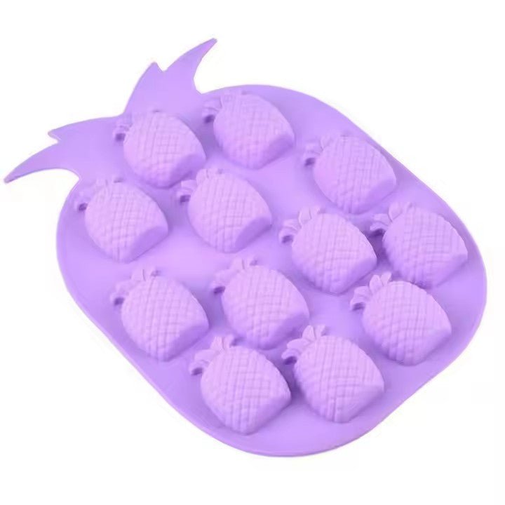 Pineapple Shape Silicone Ice Cube Tray, 12 Grid - XUANMAN