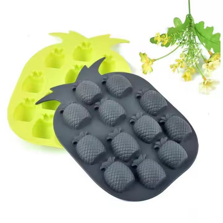 Pineapple Shape Silicone Ice Cube Tray, 12 Grid - XUANMAN