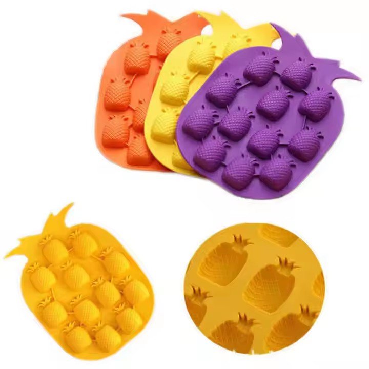 Pineapple Shape Silicone Ice Cube Tray, 12 Grid - XUANMAN