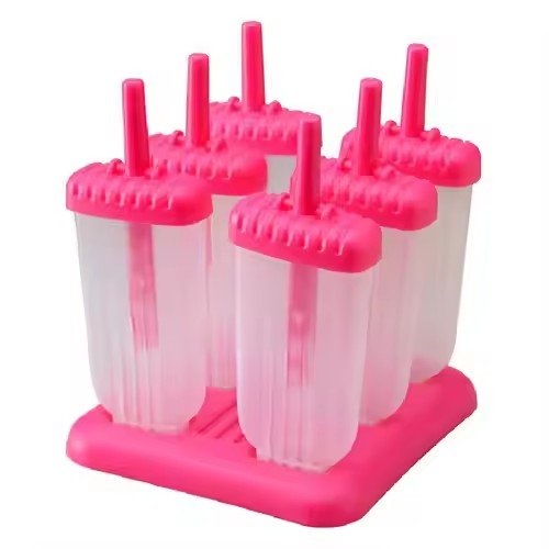 Popsicle Mold Set, Reusable Ice Pop Maker with 6 Grids - XUANMAN