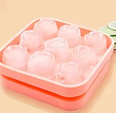 Rose - Shaped Silicone Ice Tray, 9 - Grids - XUANMAN