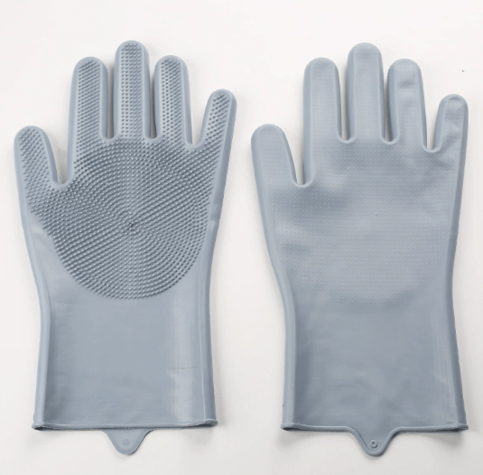 Silicone Dishwashing Gloves with Scrubbing Bristles - XUANMAN