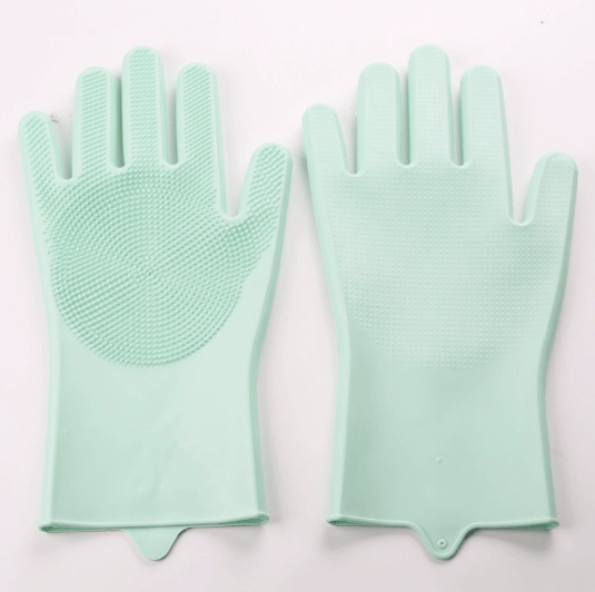 Silicone Dishwashing Gloves with Scrubbing Bristles - XUANMAN