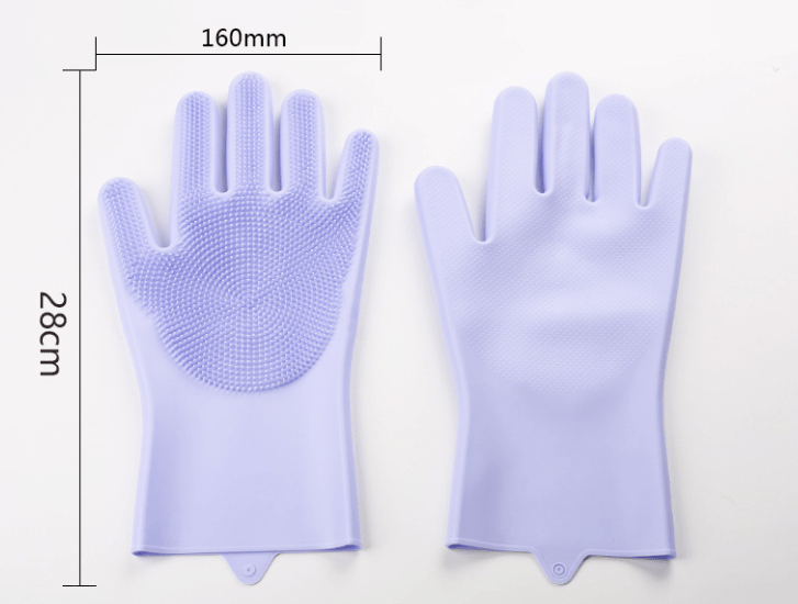 Silicone Dishwashing Gloves with Scrubbing Bristles - XUANMAN