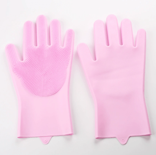 Silicone Dishwashing Gloves with Scrubbing Bristles - XUANMAN