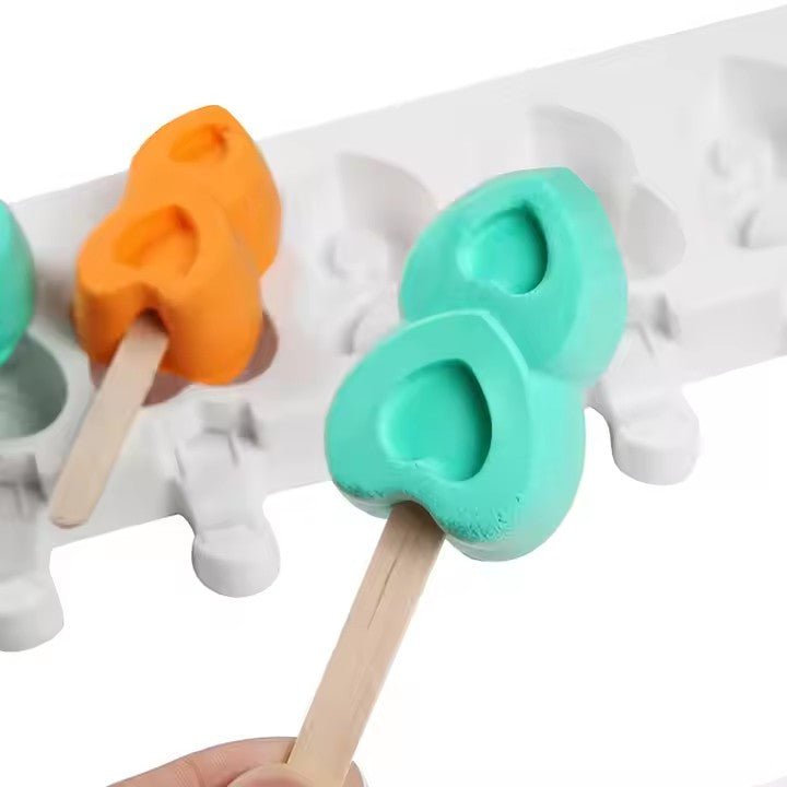 Silicone Double Heart Ice Pop Mold - XUANMAN