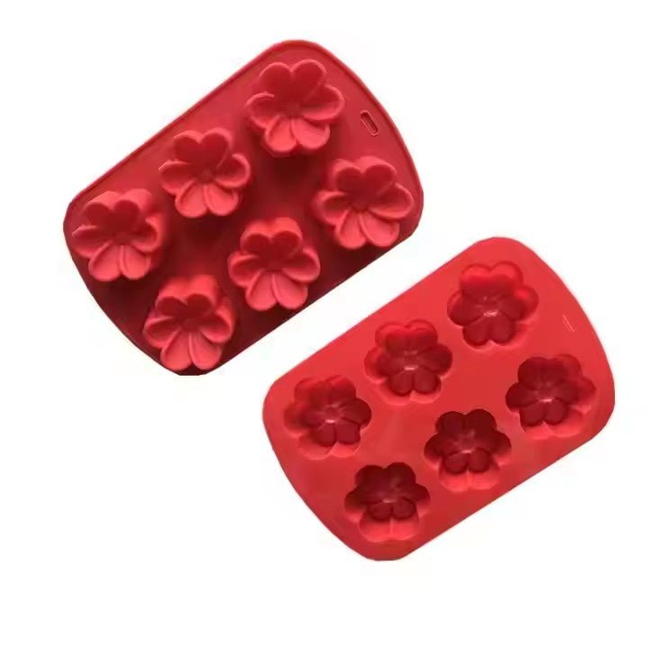 Silicone Flower Ice Cube Tray, 6 - Grid - XUANMAN