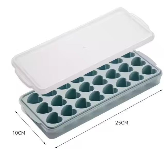 Silicone Heart Ice Cube Tray with Lid, 24 - Grid - XUANMAN