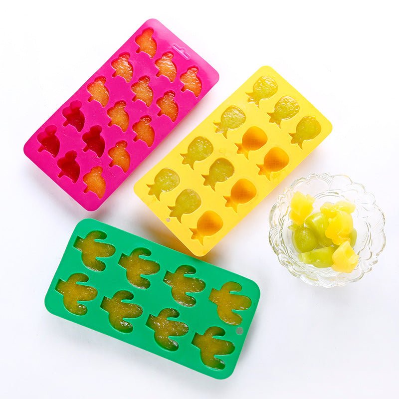Silicone Ice Cube Mold, Pineapple & Cactus Shapes - XUANMAN