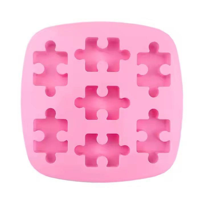 Silicone Puzzle Ice Cube Tray, 7 - Grid - XUANMAN