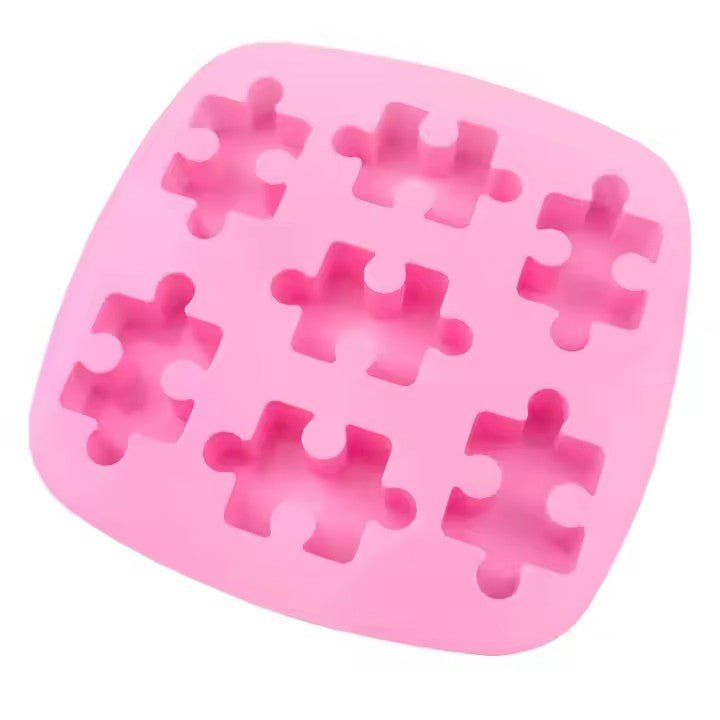 Silicone Puzzle Ice Cube Tray, 7 - Grid - XUANMAN