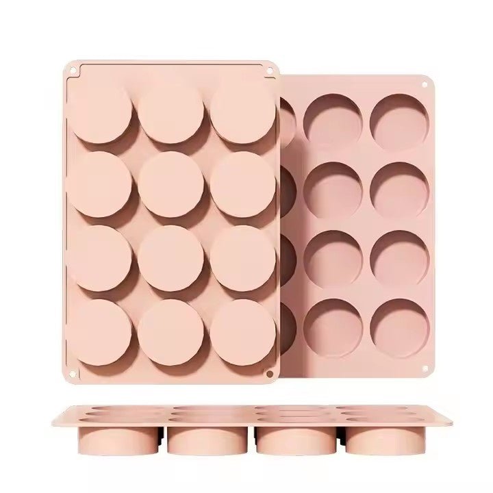 Silicone Round Ice Cube Tray, 12 Grids - XUANMAN