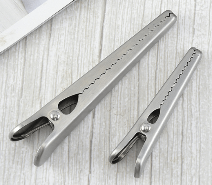 Stainless Steel Food Bag Clips, 2 Sizes - XUANMAN