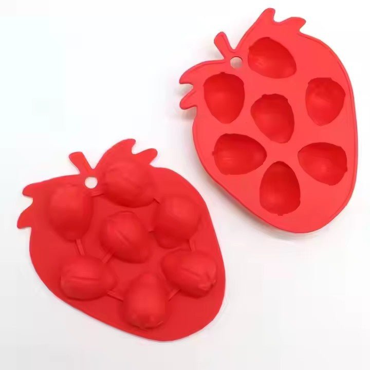 Strawberry Shaped Silicone Ice Cube Tray, 12 - Grid - XUANMAN