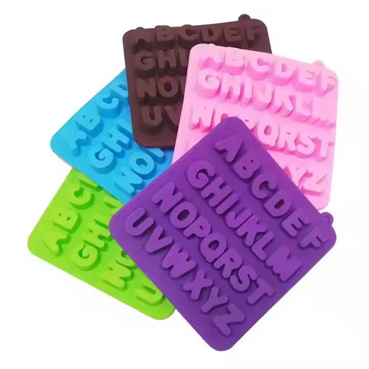 Alphabet Ice Cube Tray, Silicone, 26 - Grids - XUANMAN