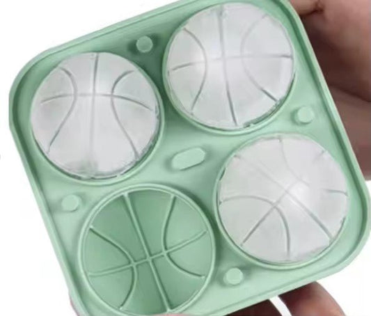 Basketball Shape Silicone Ice Ball Maker, 4 - Grid - XUANMAN