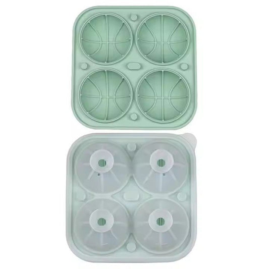 Basketball Shape Silicone Ice Ball Maker, 4 - Grid - XUANMAN