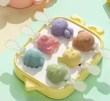 Cartoon Ice Pop Mold with Lid, Silicone - XUANMAN